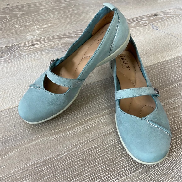 hotter Shoes - HOTTER Suede Light Baby Blue Mary Janes Size 6